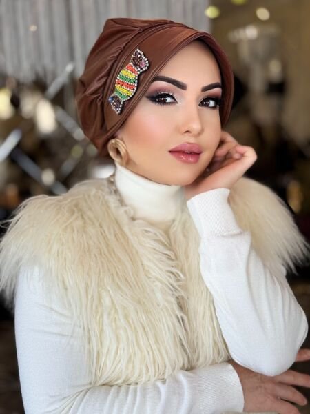 KAHVE DERİ ŞAPKA BONE