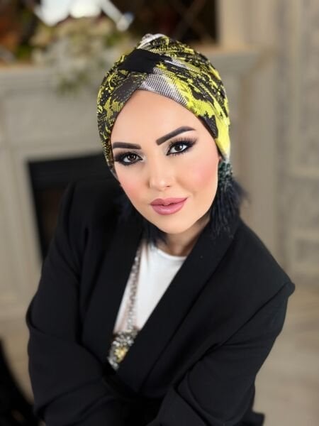 SİYAH NEON DESENLİ ÇAPRAZ BONE