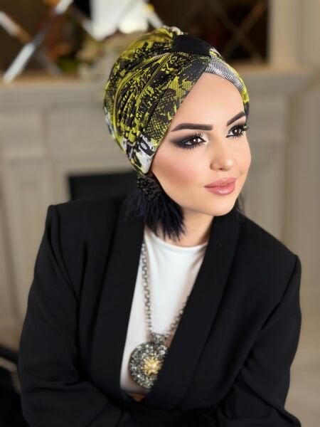 SİYAH NEON DESENLİ ÇAPRAZ BONE