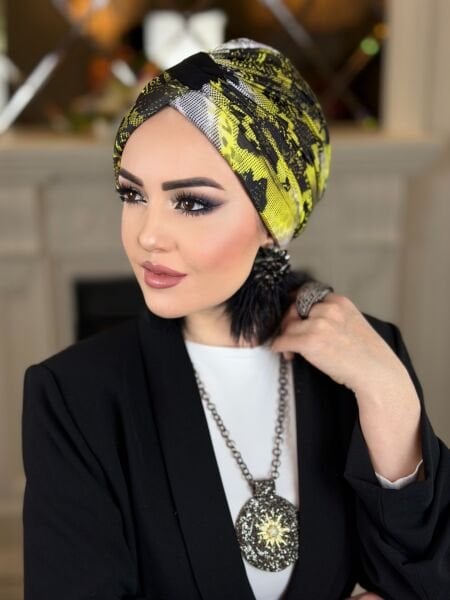 SİYAH NEON DESENLİ ÇAPRAZ BONE