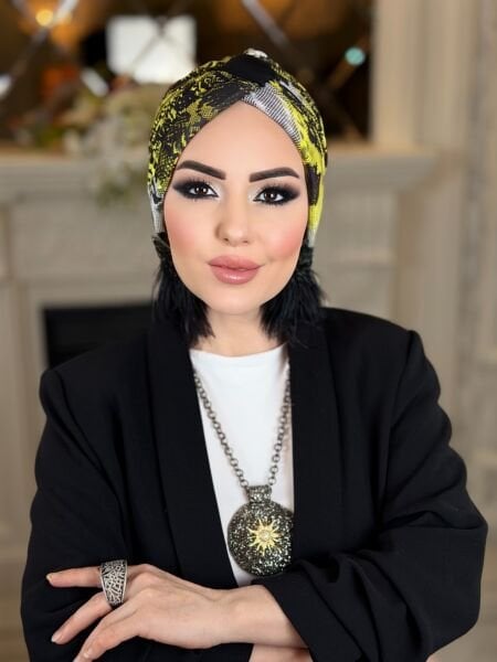 SİYAH NEON DESENLİ ÇAPRAZ BONE