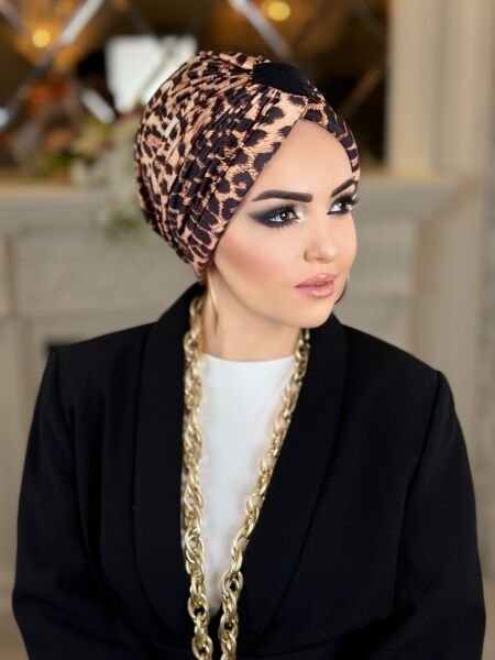 Leopar Desenli Çapraz Bone