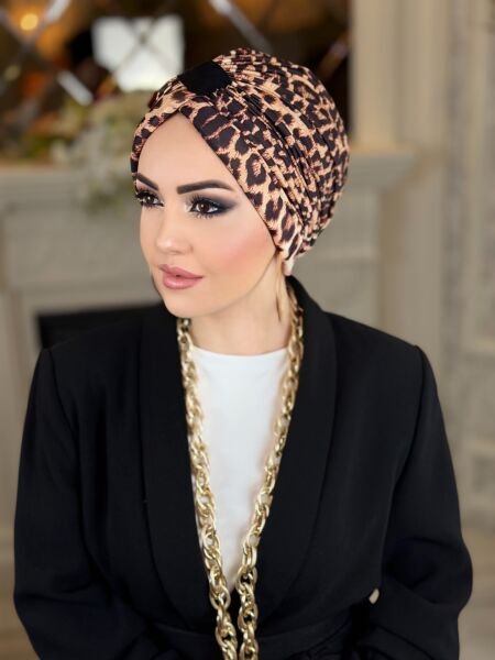 Leopar Desenli Çapraz Bone