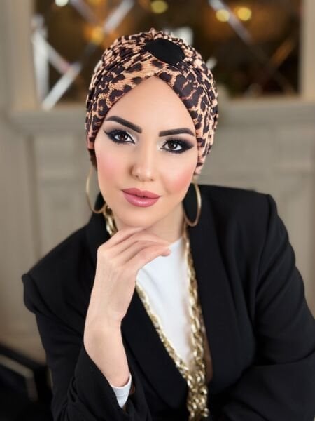 LEOPAR DESENLİ ÇAPRAZ BONE