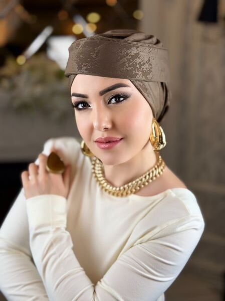 Sütlü Kahve Madam Şapka Bone