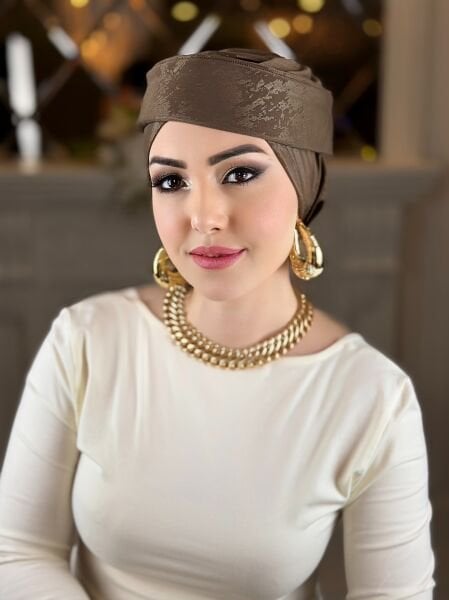 Sütlü Kahve Madam Şapka Bone