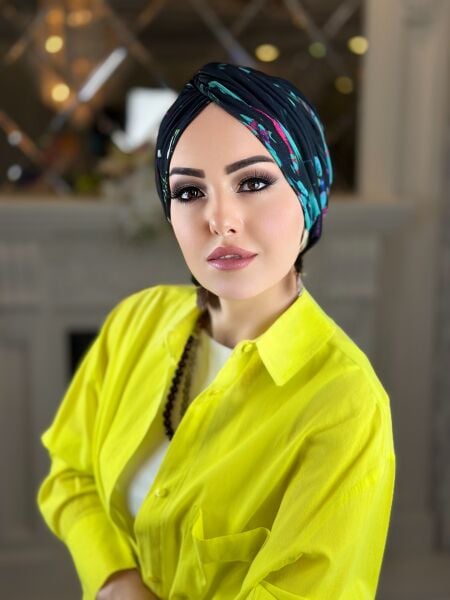 Siyah Desenli Düğüm Bone