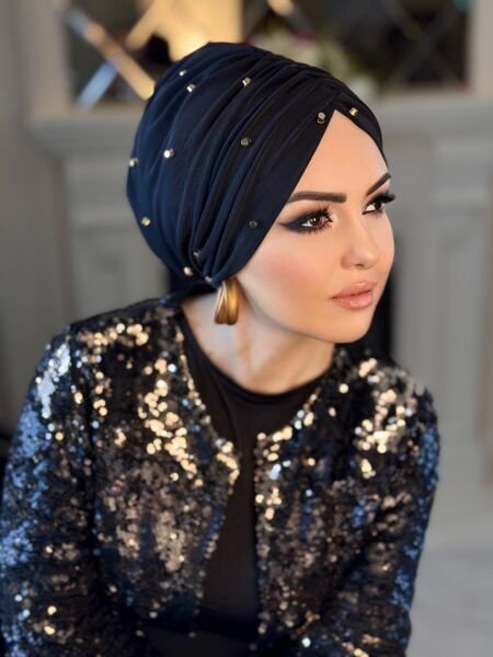 SİYAH GOLD TAŞLI DÖKÜMLÜ BONE
