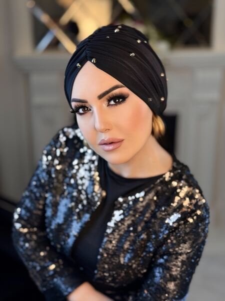 SİYAH GOLD TAŞLI DÖKÜMLÜ BONE
