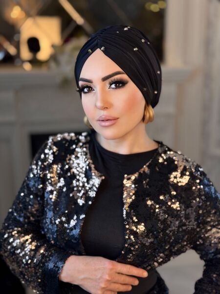 SİYAH GOLD TAŞLI DÖKÜMLÜ BONE