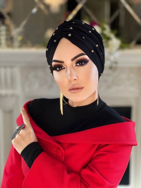 SİYAH GOLD TAŞLI DÖKÜMLÜ BONE