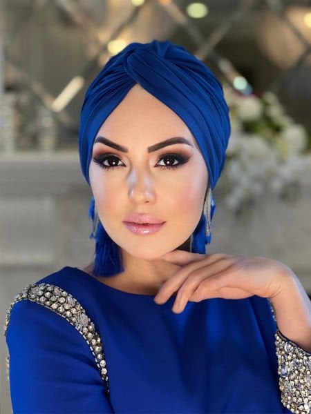 SAX BLUE KNOT BONNET