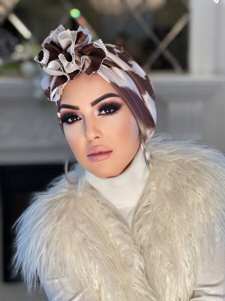 BEYAZ-KAHVE BÜYÜK GÜLLÜ BONE