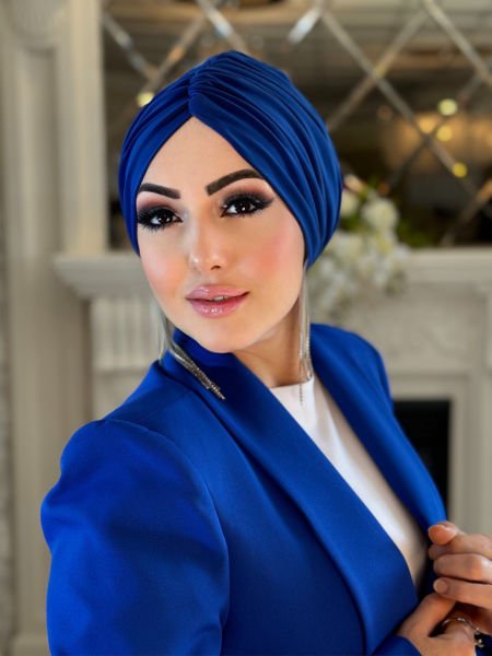 SAKS MAVİ DÖKÜMLÜ BONE
