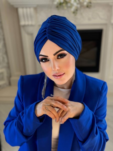 SAKS MAVİ DÖKÜMLÜ BONE