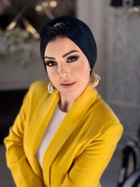 SİYAH TÜL DETAYLI BONE