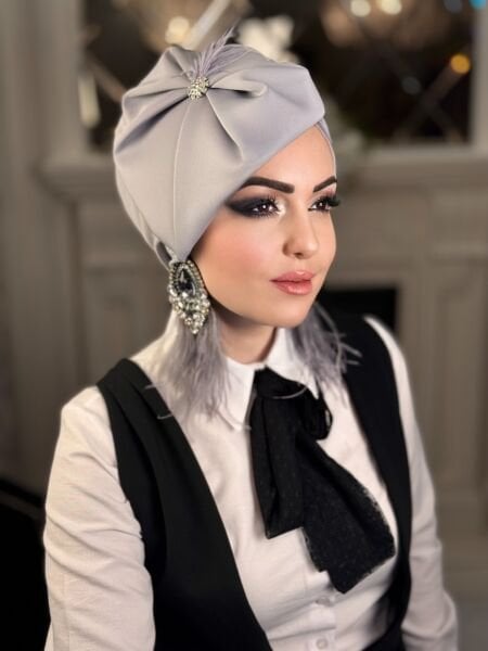 GRİ KURDALE MADAM ŞAPKA BONE