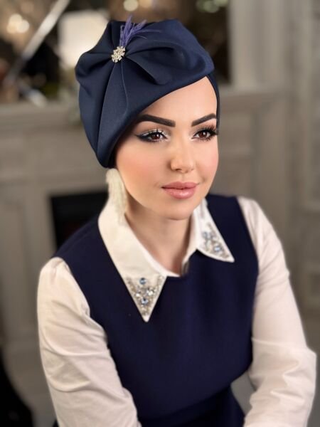 LACİVERT MADAM ŞAPKA BONE