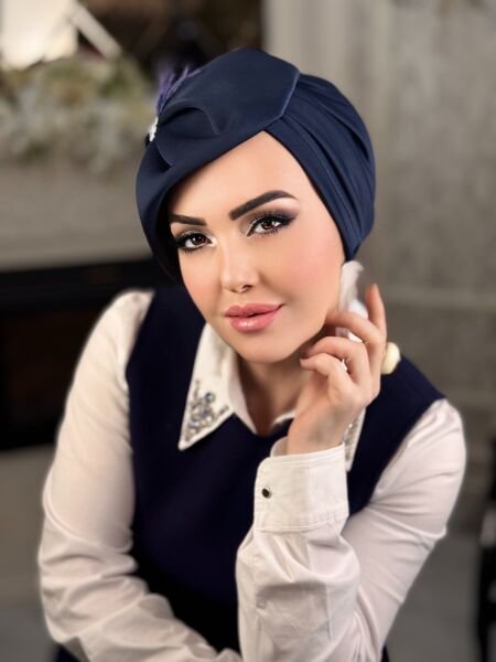 LACİVERT MADAM ŞAPKA BONE