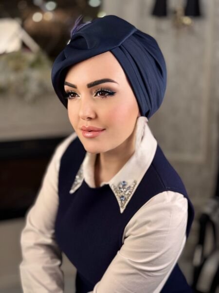 LACİVERT MADAM ŞAPKA BONE
