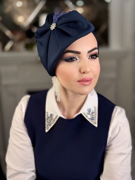 LACİVERT MADAM ŞAPKA BONE