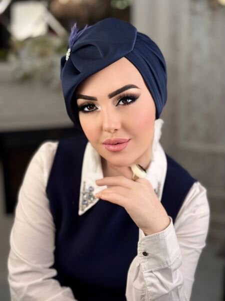 LACİVERT MADAM ŞAPKA BONE