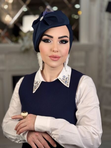 LACİVERT MADAM ŞAPKA BONE