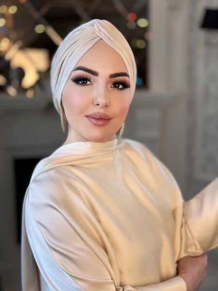 KREM DESENLİ DÜĞÜM BONE