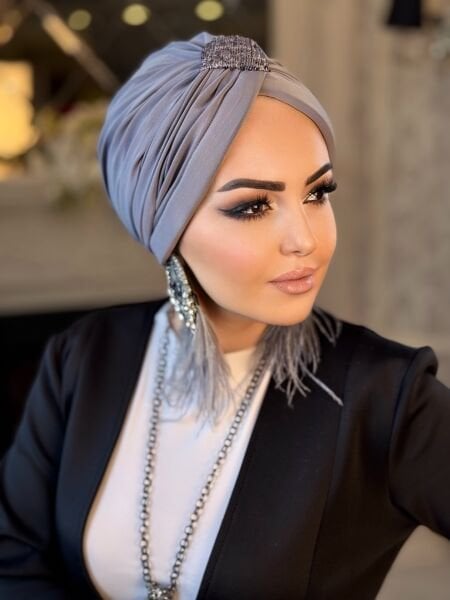 GRİ PAYETLİ ÇAPRAZ BONE