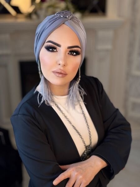 GRİ PAYETLİ ÇAPRAZ BONE